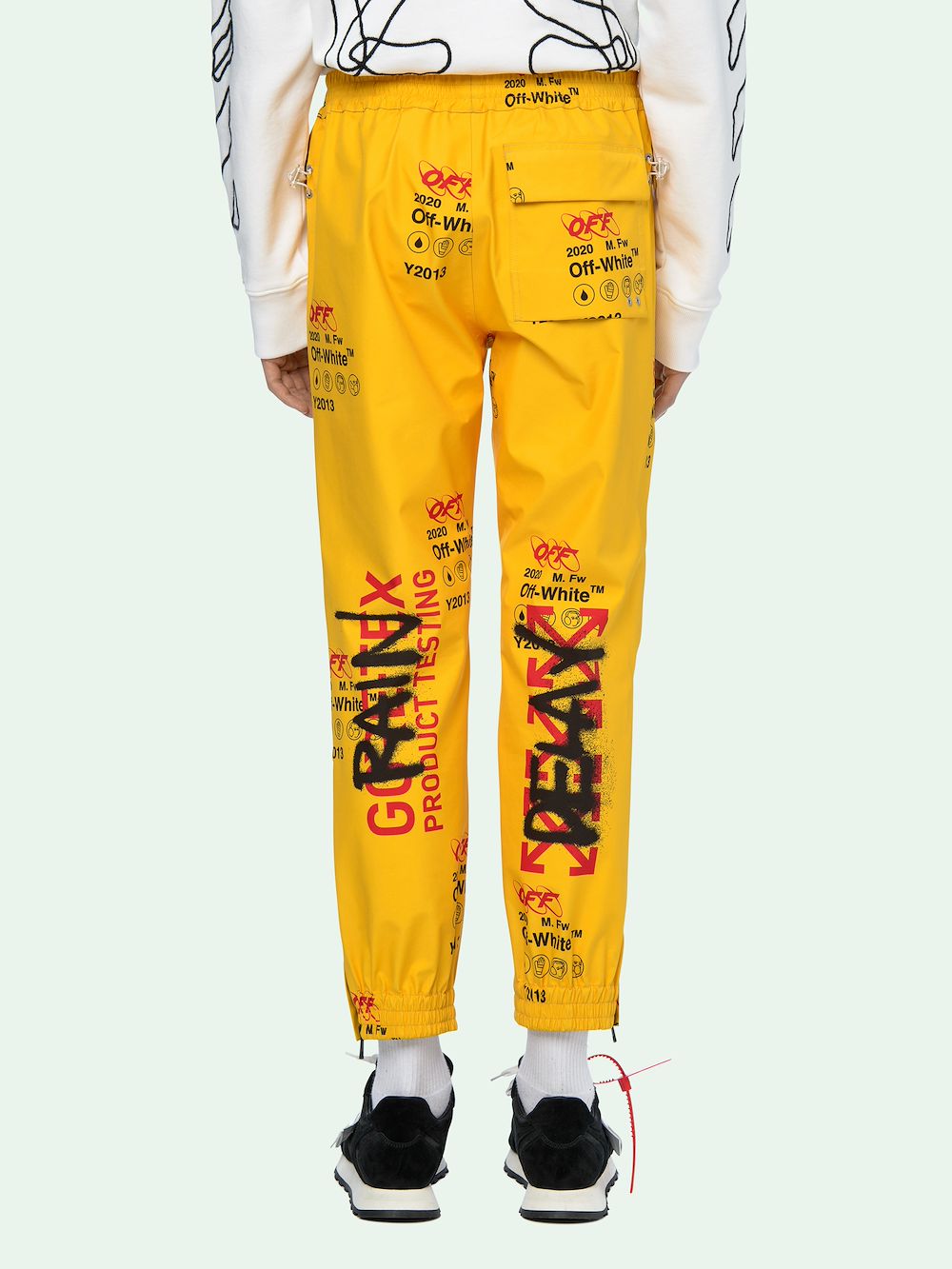 Off white sweatpants yellow best sale