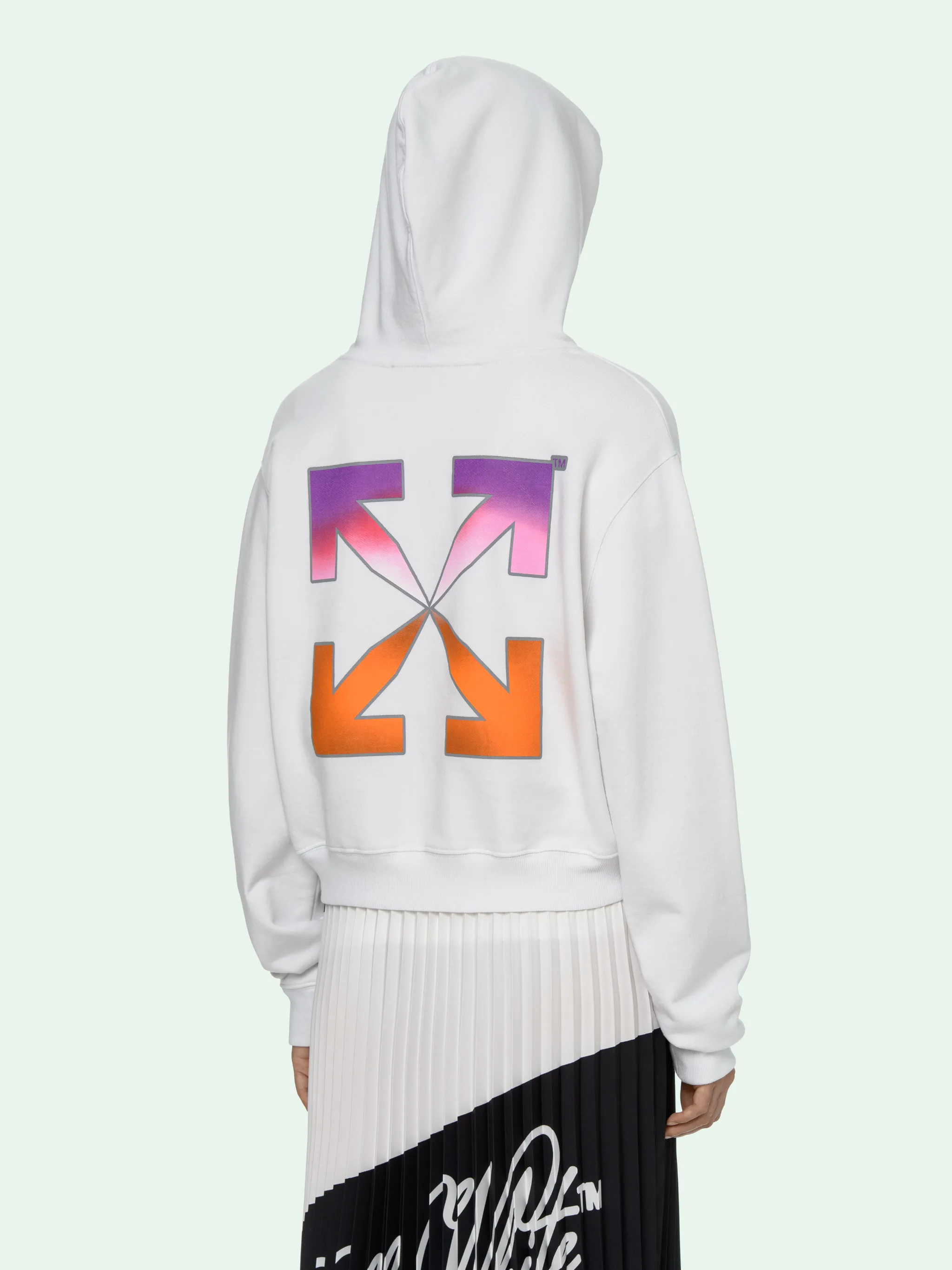 off white gradient hoodie white