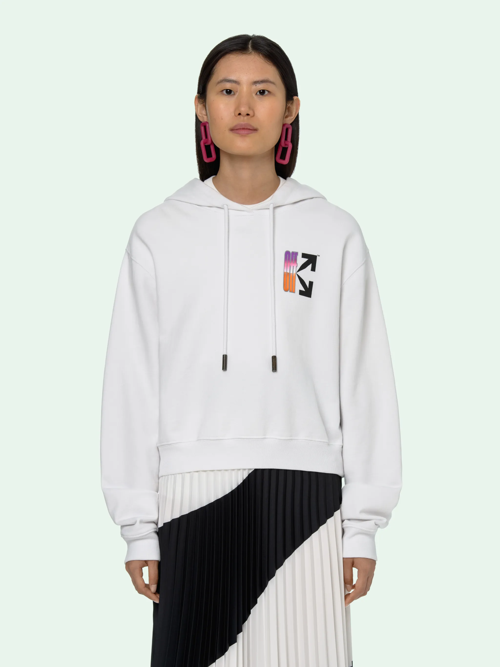 off white gradient hoodie white