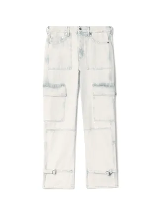 Graffiti Emb Denim Util Cargo in neutrals | Off-White™ Official US