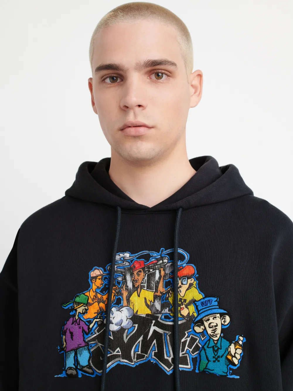 Off white hoodie graffiti online