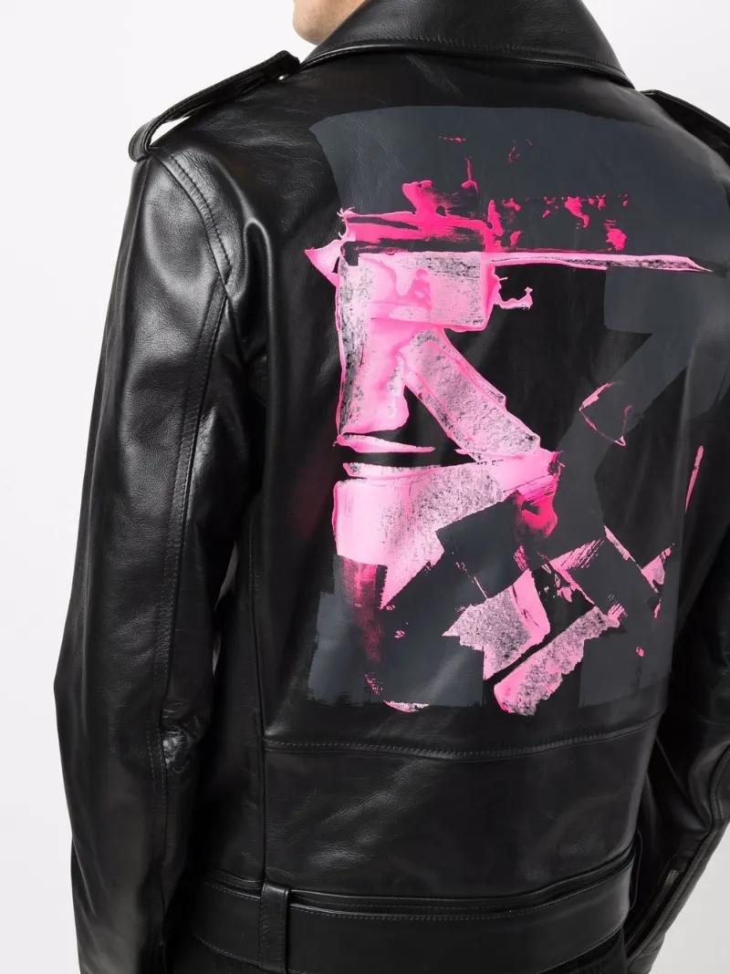 off white biker jacket