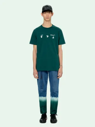 off white green shirt