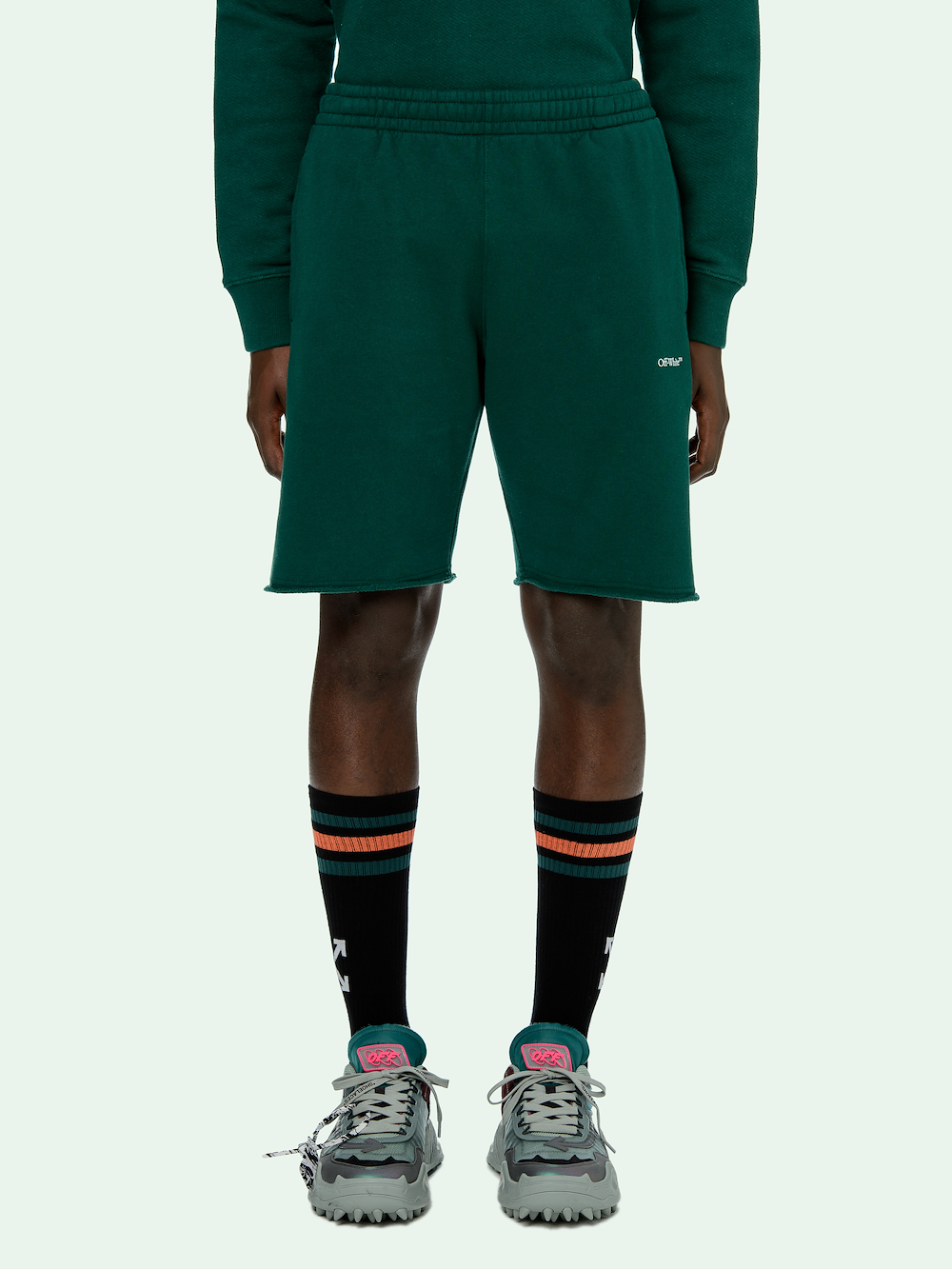 GREEN CARAVAGGIO PAINTING SWEATSHORTS secondary image