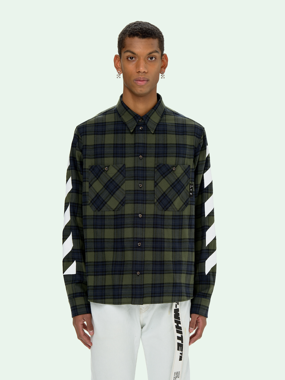 GREEN DIAG SHIRT secondary image