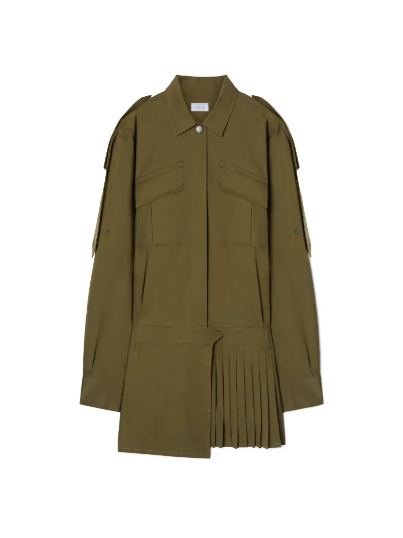GREEN SAVANA COTTON MINI DRESS