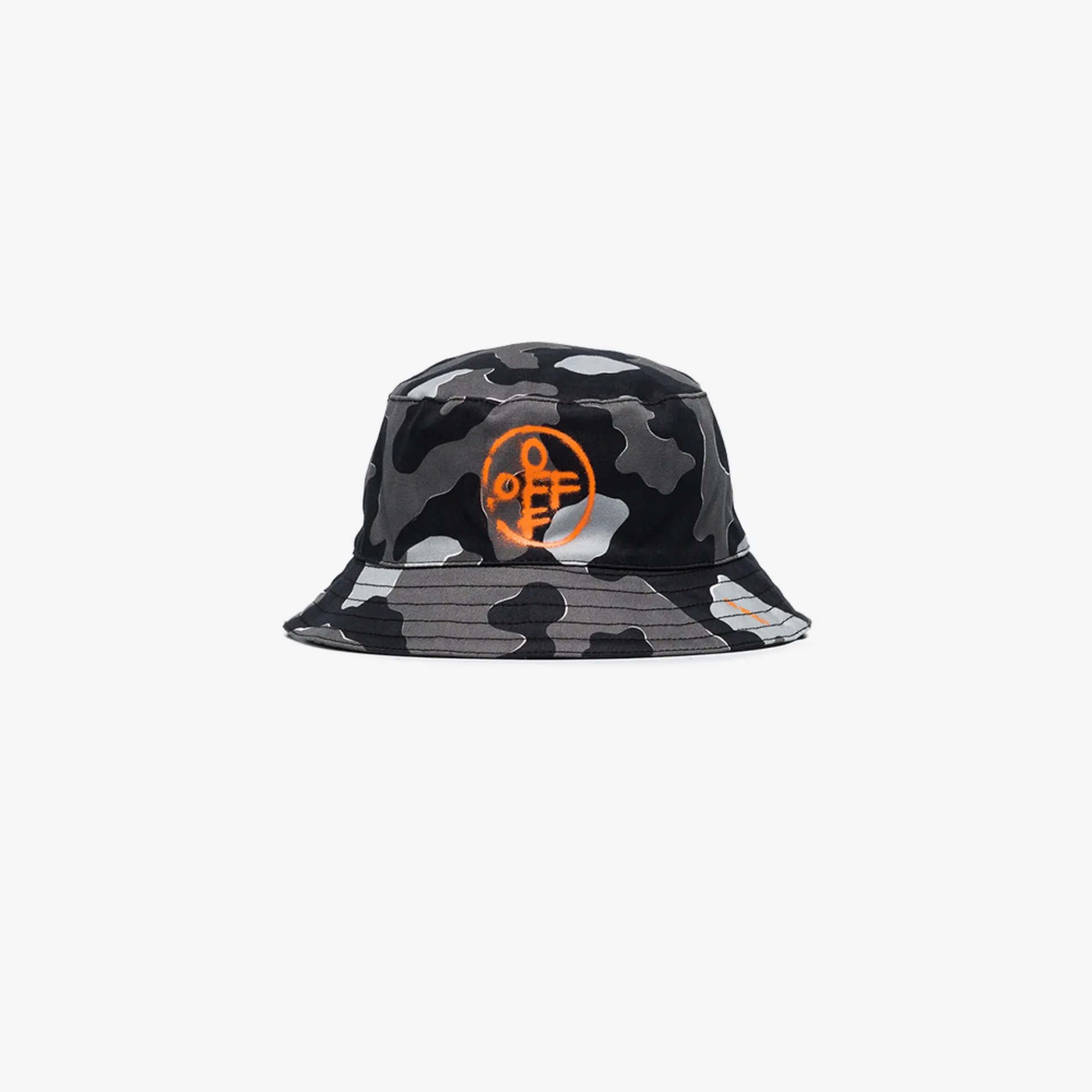 white camo bucket hat