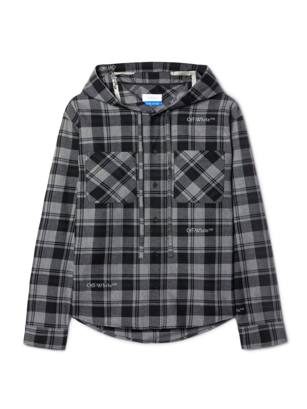 Off white flannel hoodie on sale