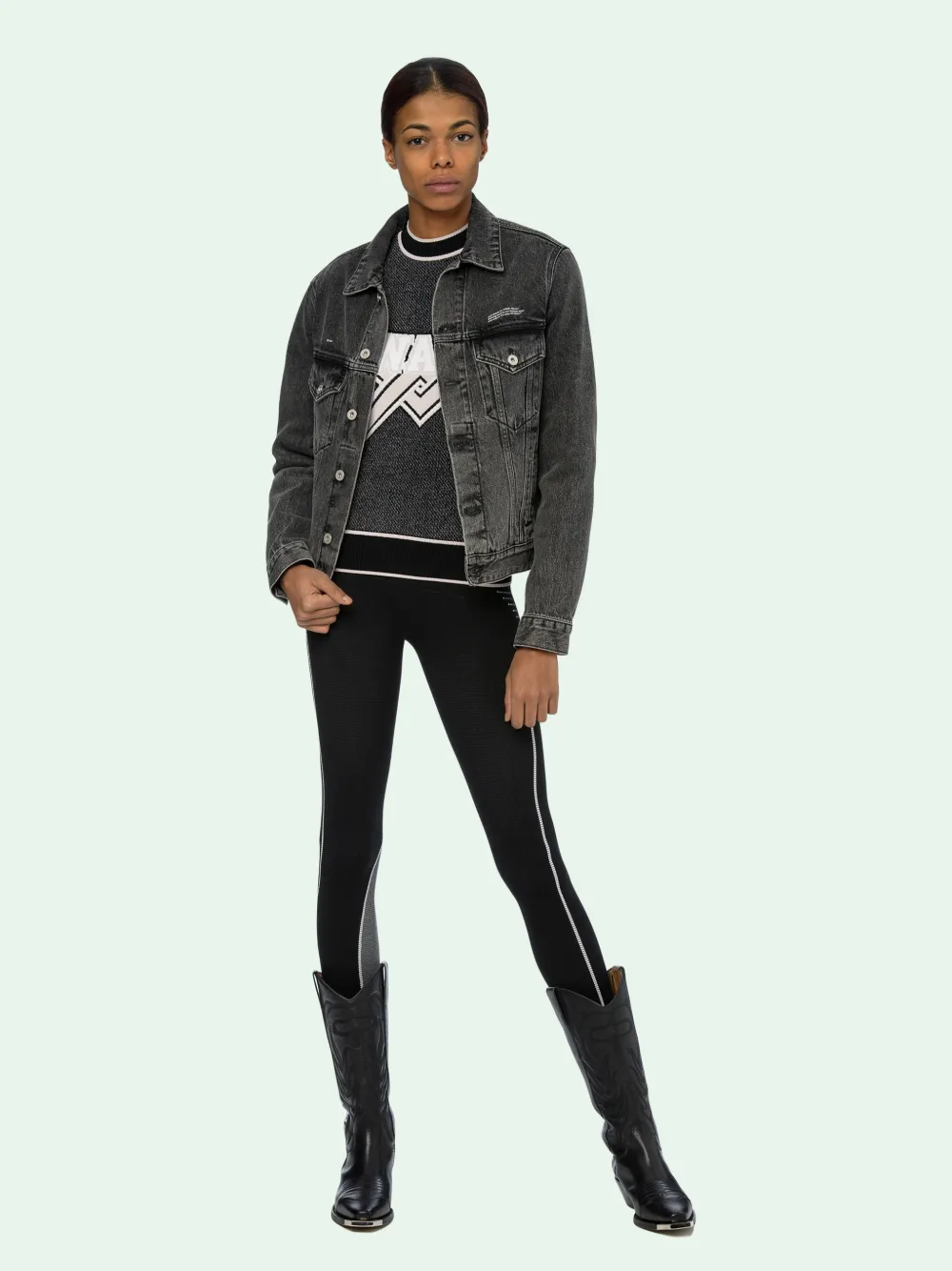 black grey denim jacket