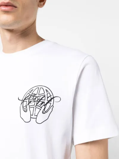 off white arrow hands tee