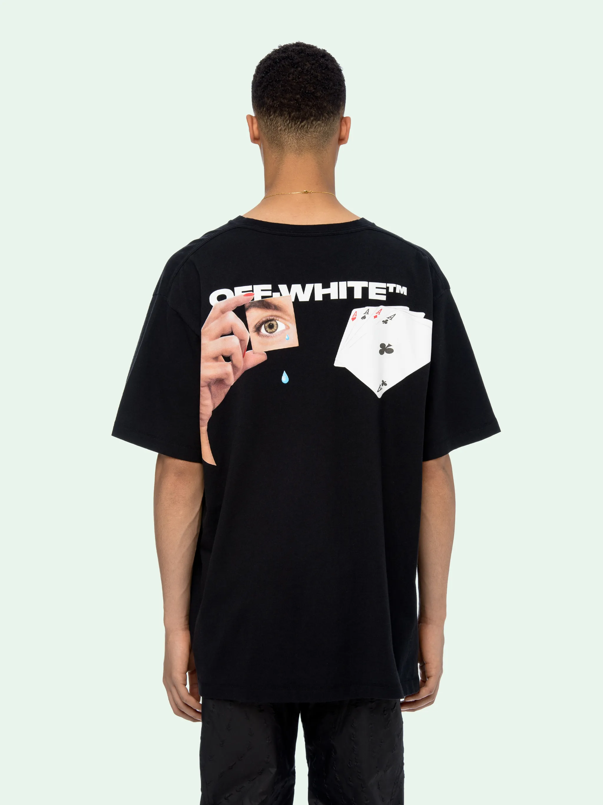 off white card t shirt