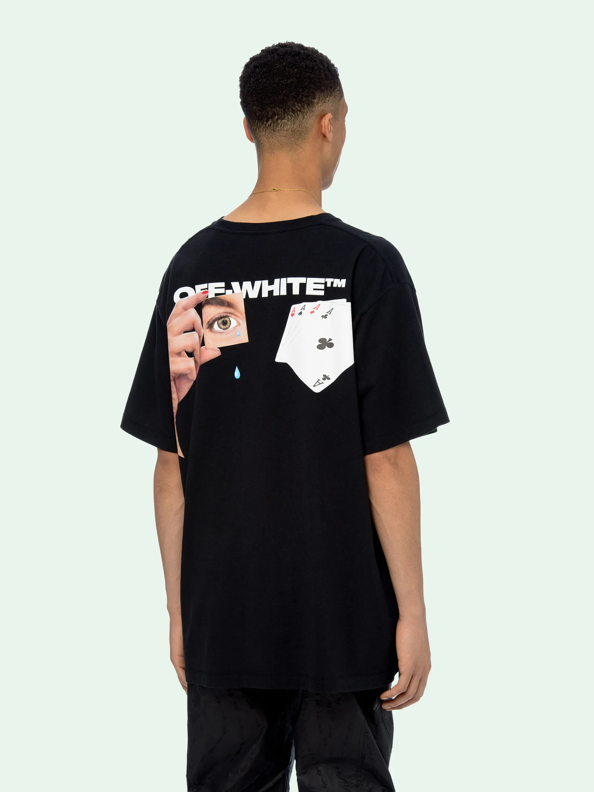 off white card t shirt