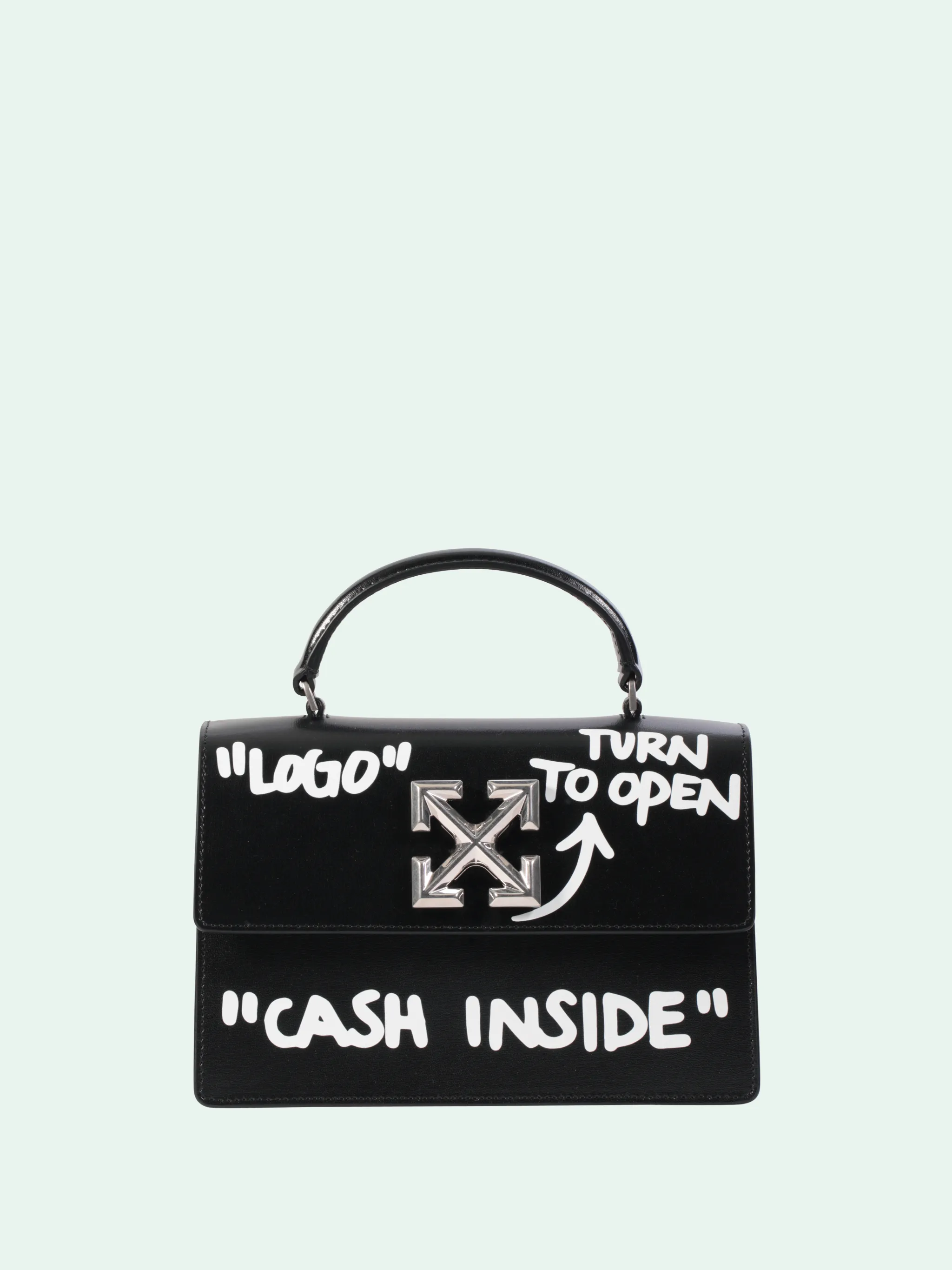 logo turn to open cash inside bag