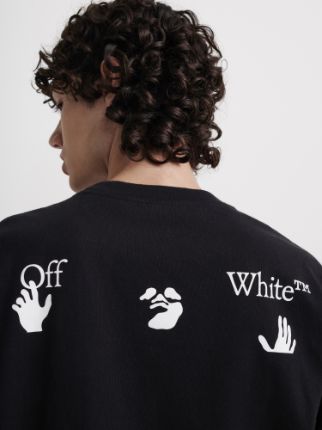 Hand logo-print T-shirt in black