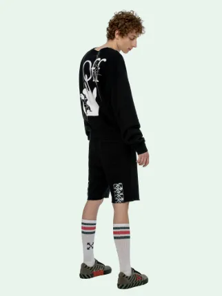 off white hand logo shorts