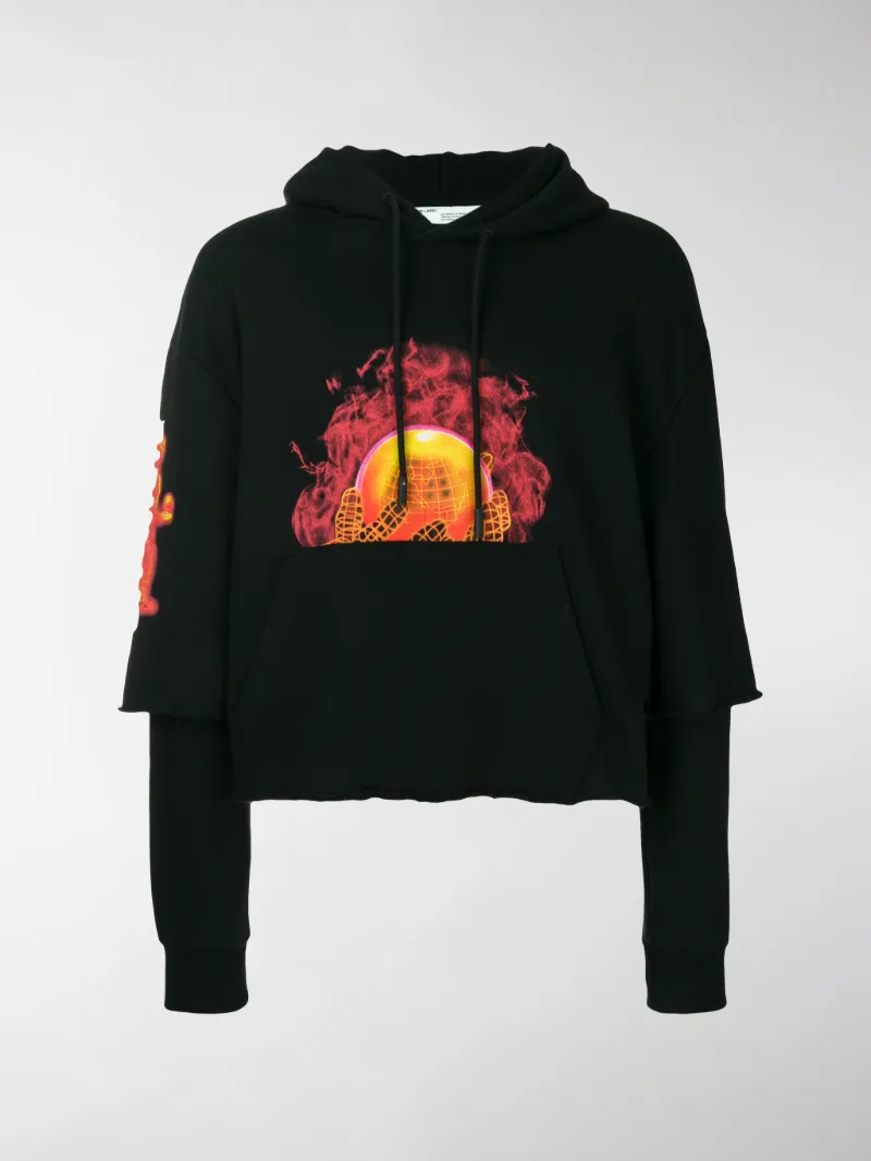 off white flame sweatshirt