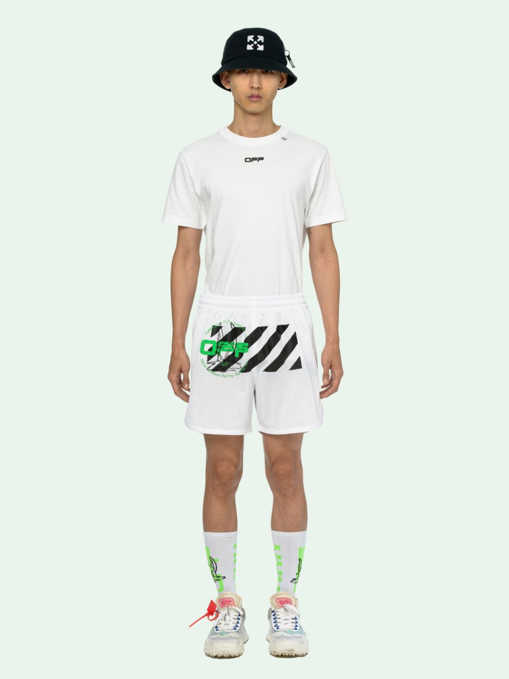 Off white outlet mesh shorts