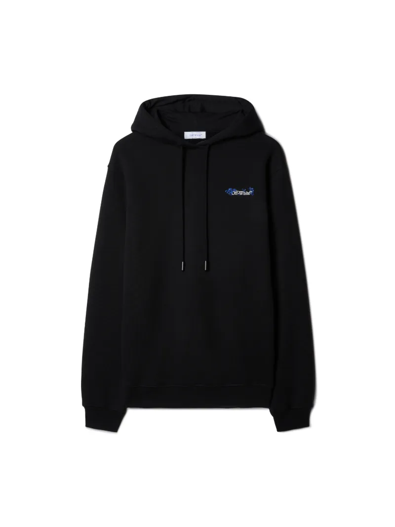Hoodie mit Blumenstickerei