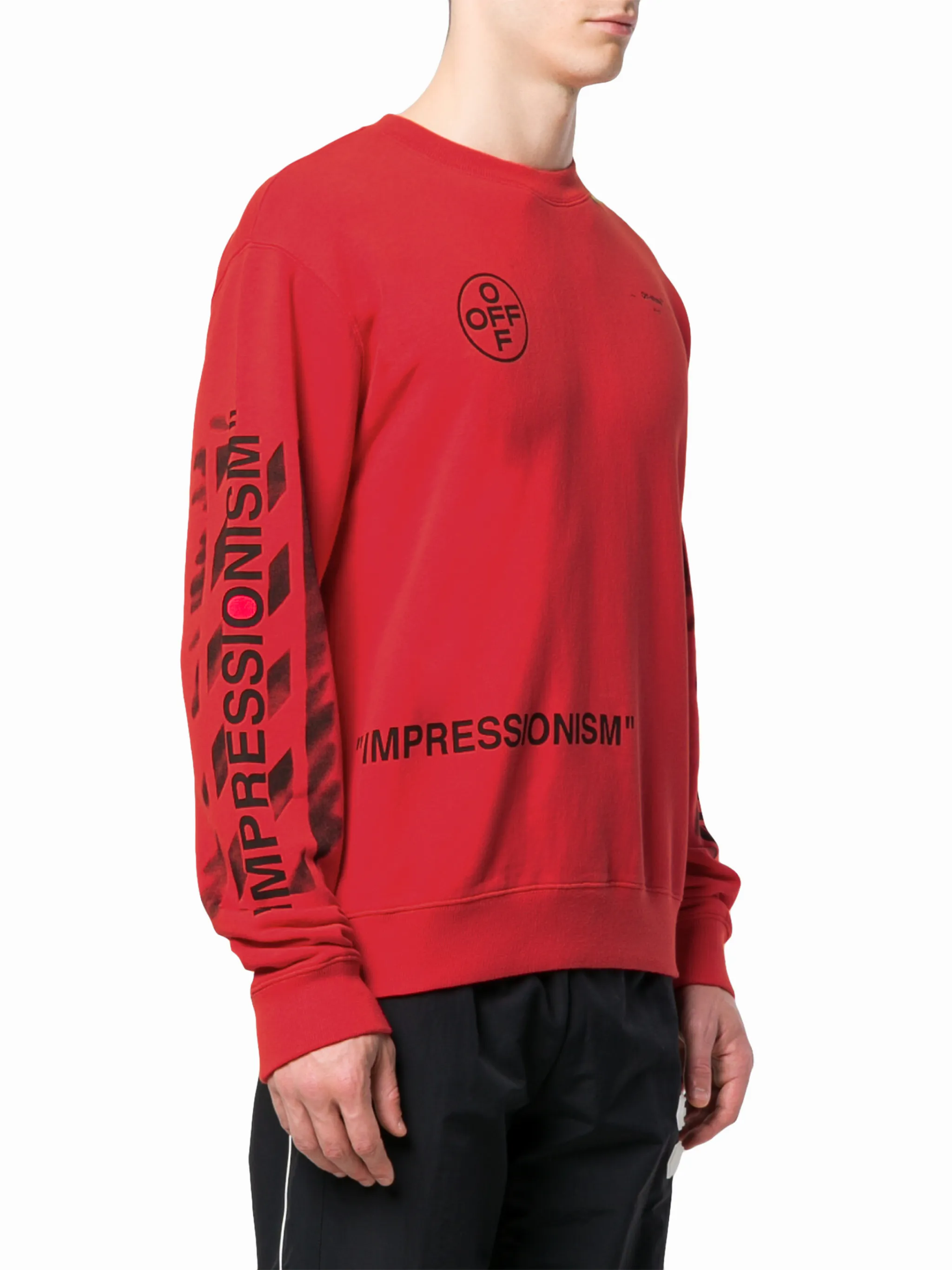 Off White Impressionism crew neck cotton logo sweatshirt Eraldo DE