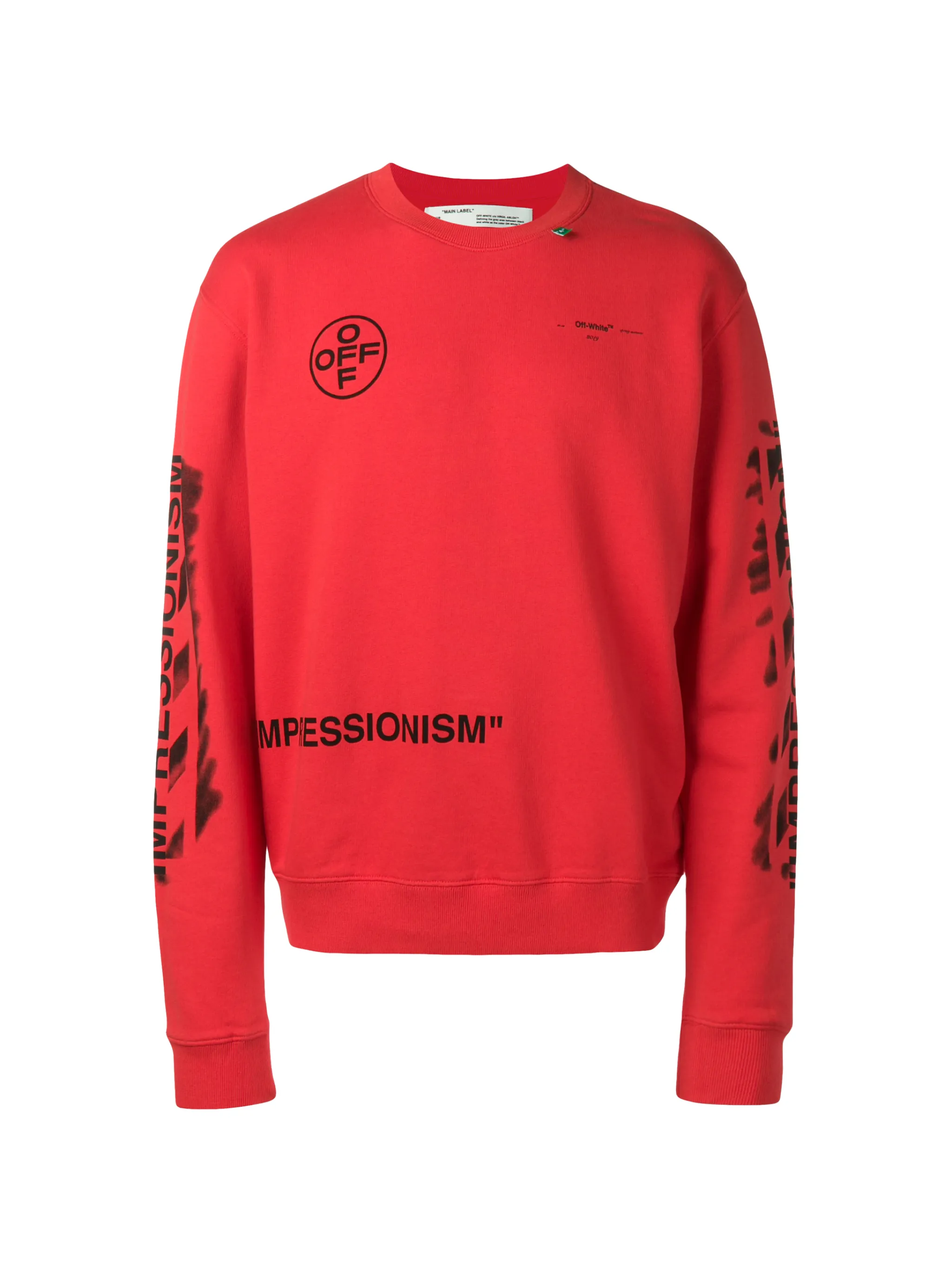 Off White Impressionism crew neck cotton logo sweatshirt Eraldo DE