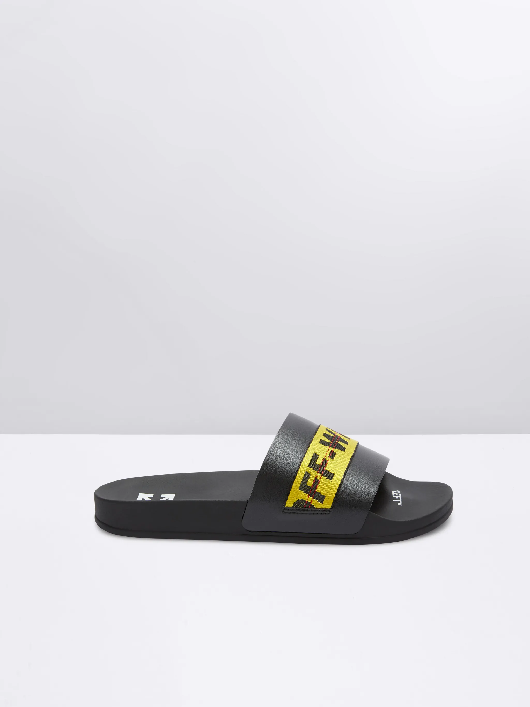 off white slides with strap
