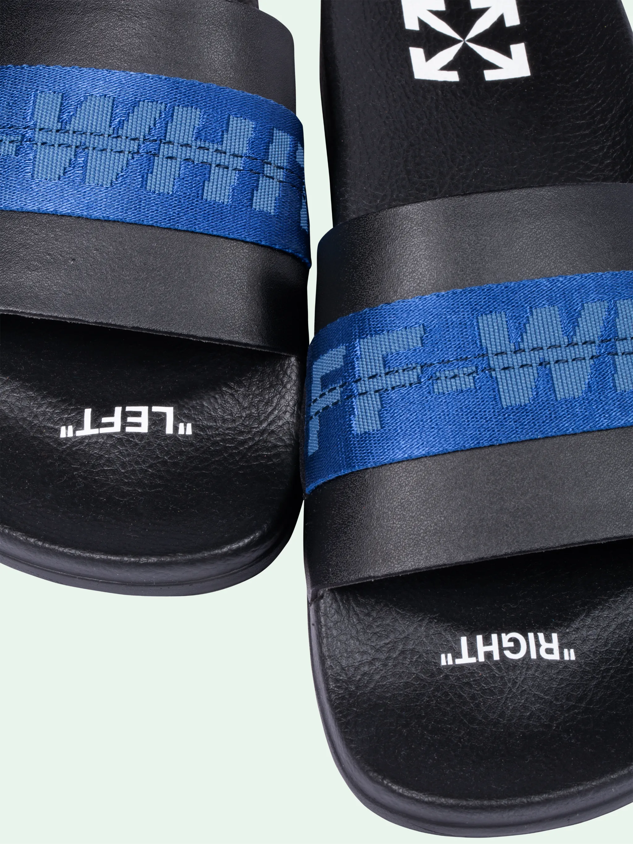 off white slides blue