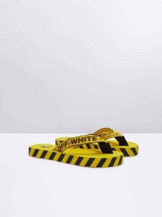 Off white yellow flip flops hotsell