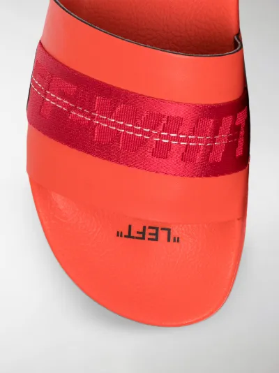 red off white slides