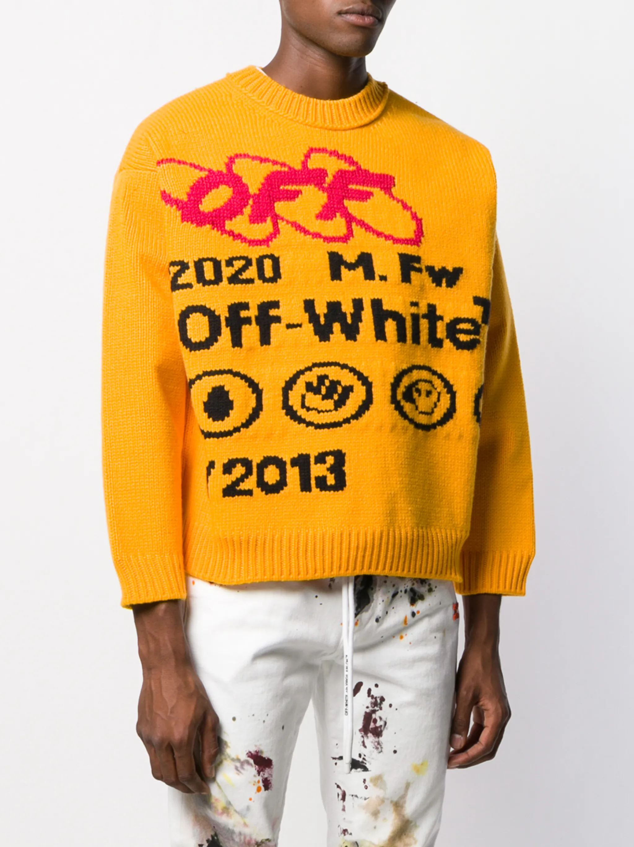 Off white yellow sweater hotsell