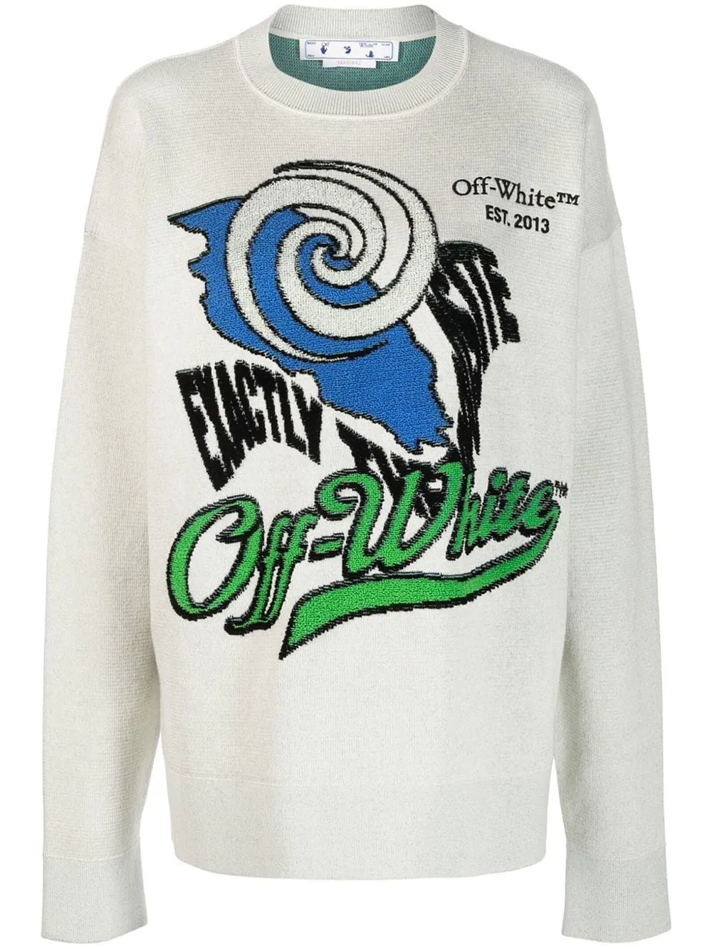 Off-White Intarsia-knit shops Logo jumper