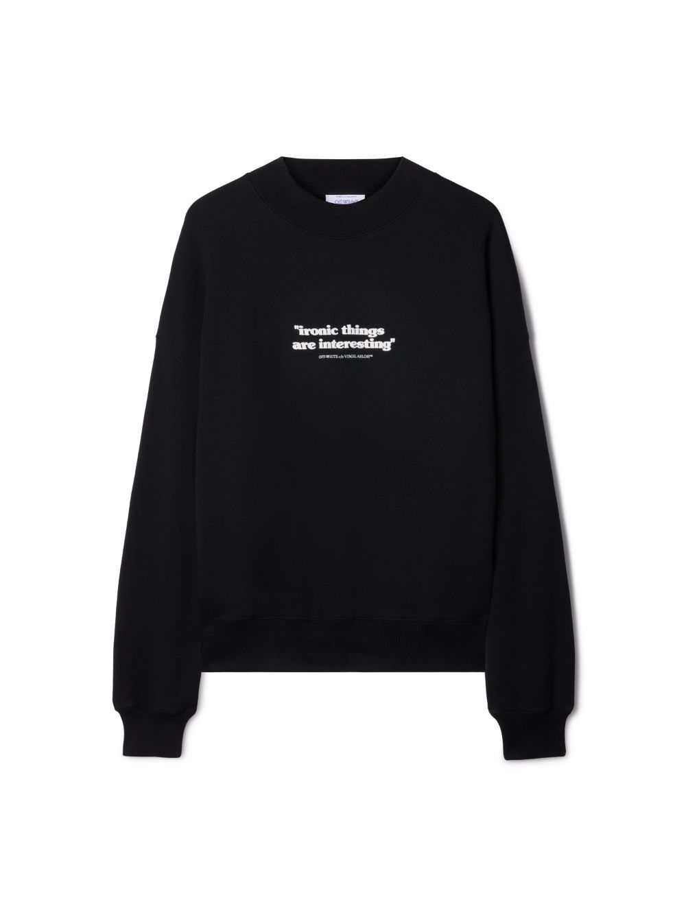 Ironic Quote Over Crewneck in black | Off-White™ Official US