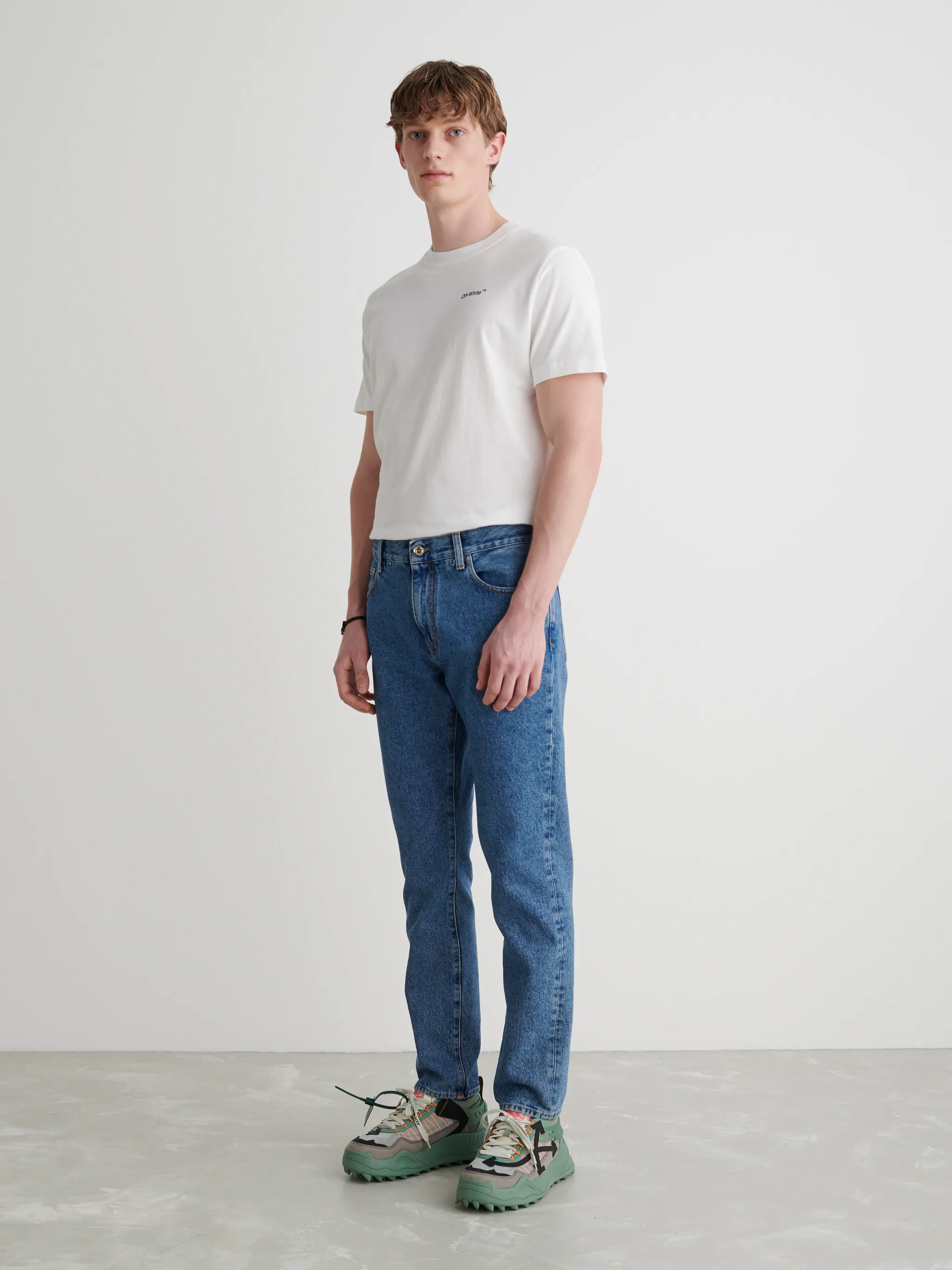 JEANS CON STRISCE OBLIQUE