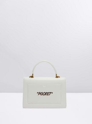 Off-White Jitney 2.8 Quote Leather Top Handle Bag