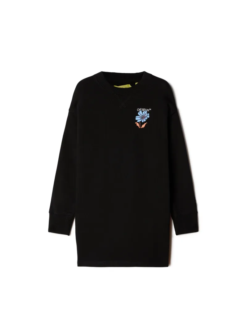 Abito stile felpa con motivo Arrow e stampa floreale