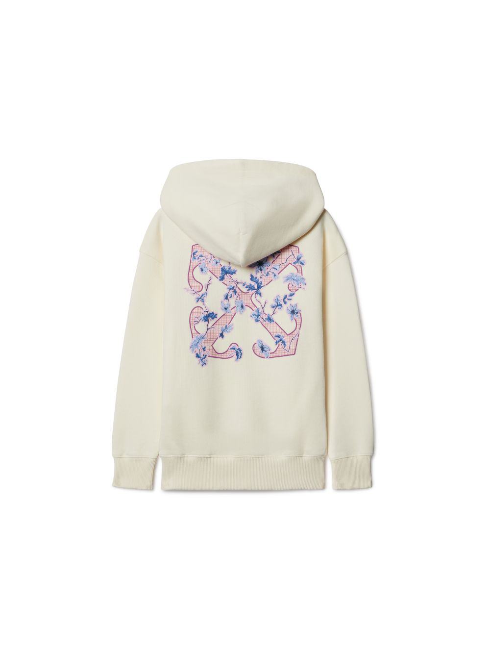 Off White Kids Arrow Flowers Cotton Hoodie