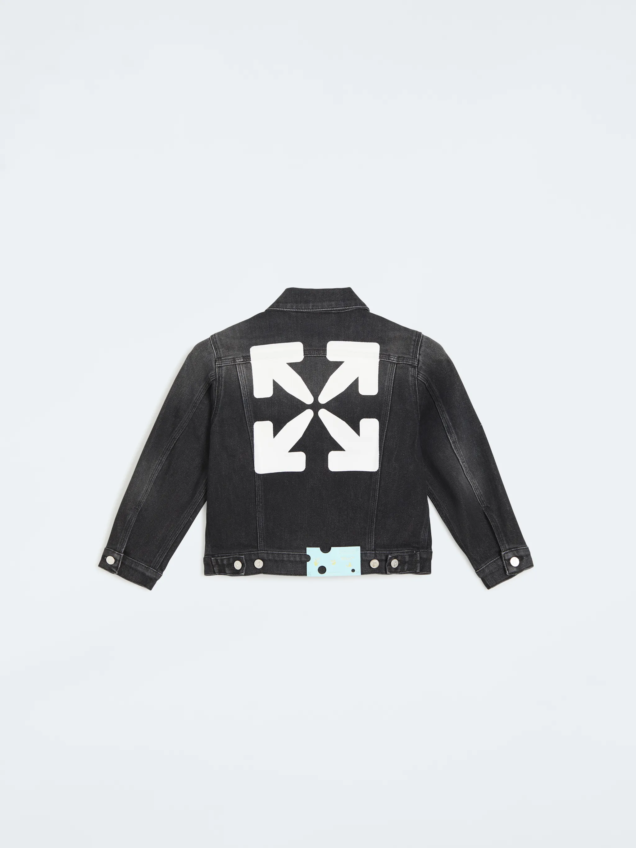off white jean jacket black