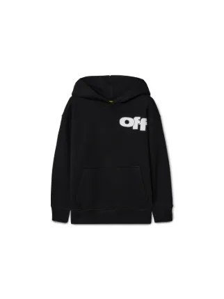 BLACK TYPE GRAPHIC HOODIE in black Off White Official GB