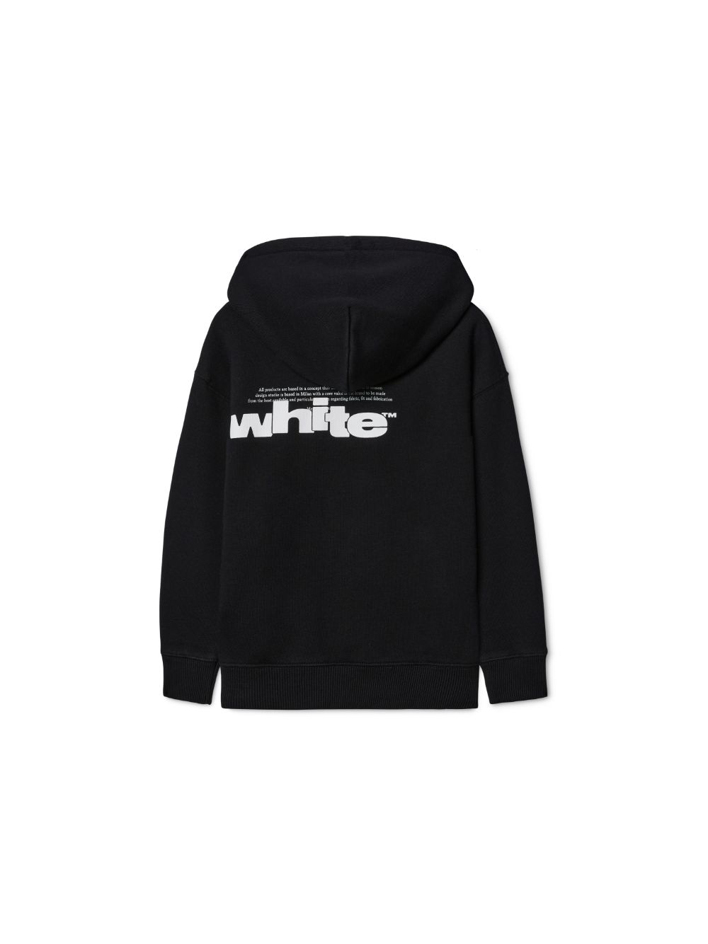 BLACK TYPE GRAPHIC HOODIE in black Off White Official US