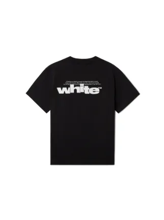 Off White C O Virgil Abloh Boys Black White Kids Type Graphic logo print Cotton jersey T Shirt 8 Years