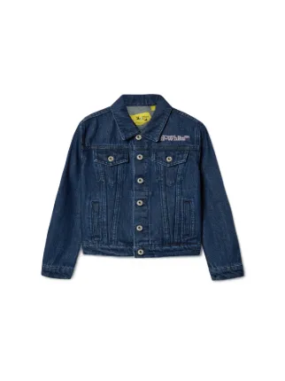 BLUE BOOKISH GLITTER DENIM JACKET on Sale Off White Official US