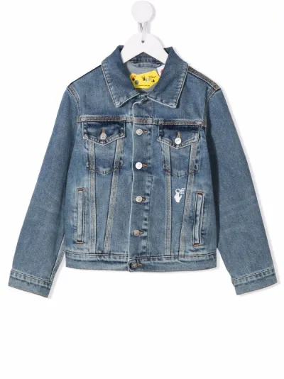 kids white denim jacket