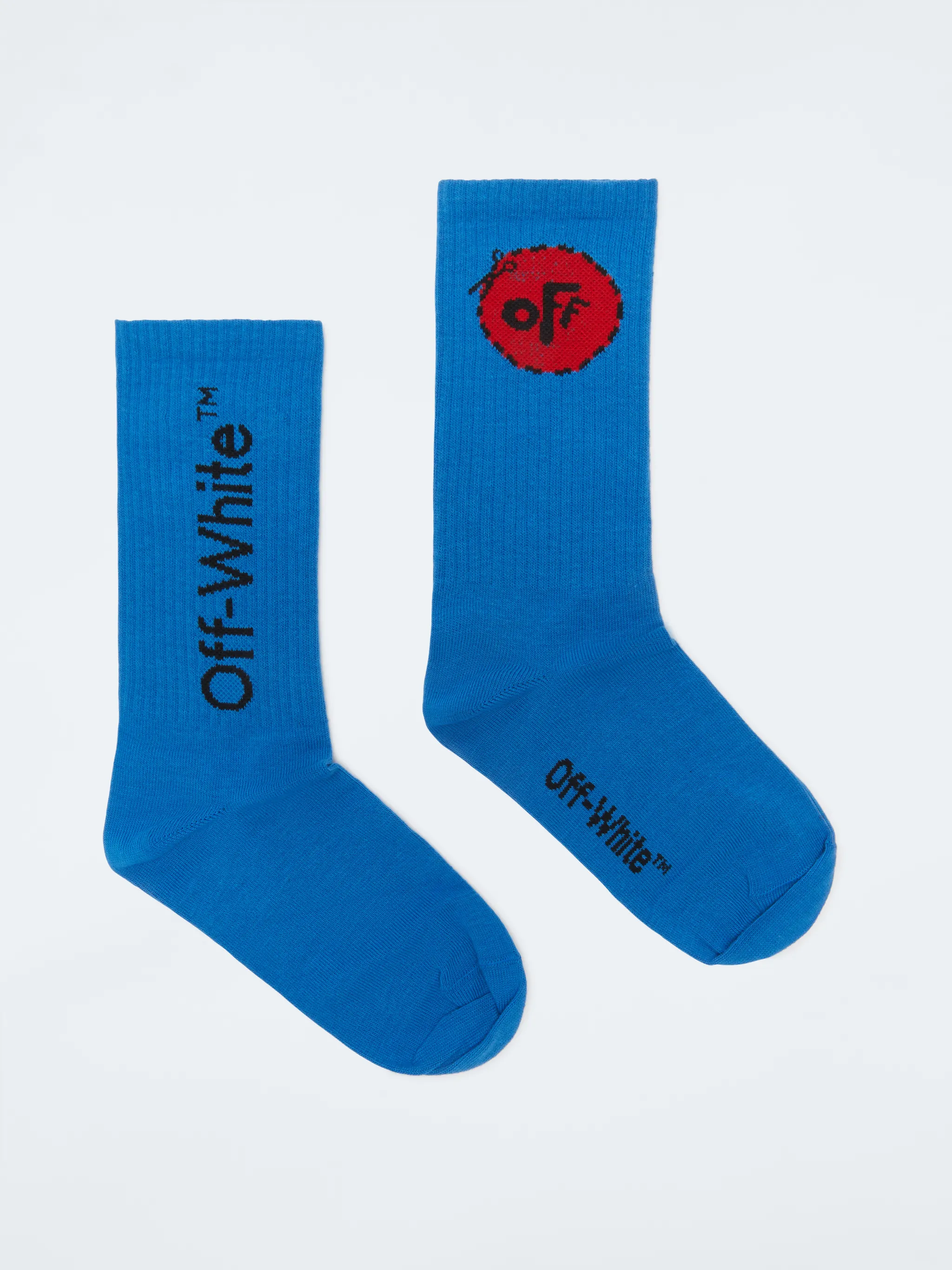 blue off white socks