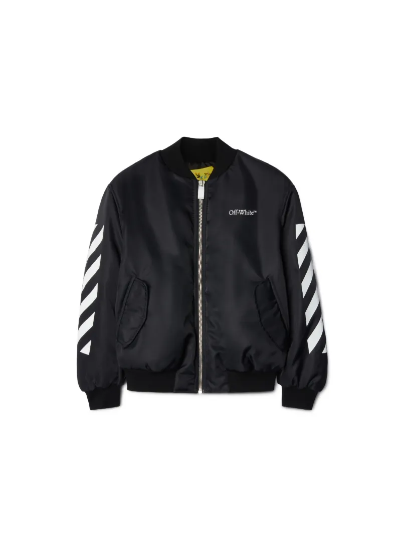 Bomberjacke mit diagonalen Streifen