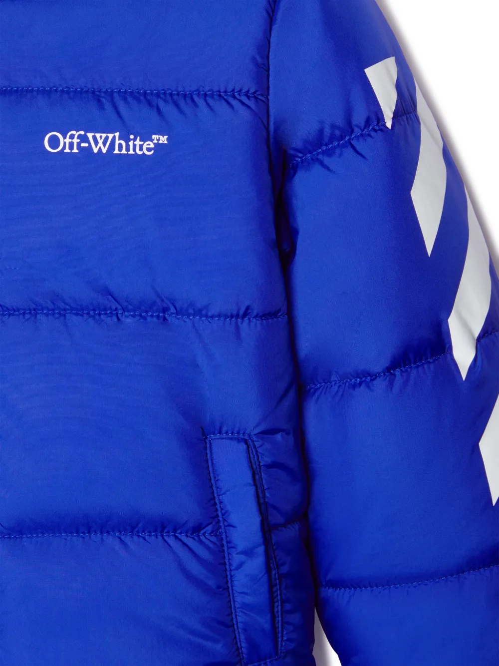 Off-White Kids Bookish Diag Nylon Bomber