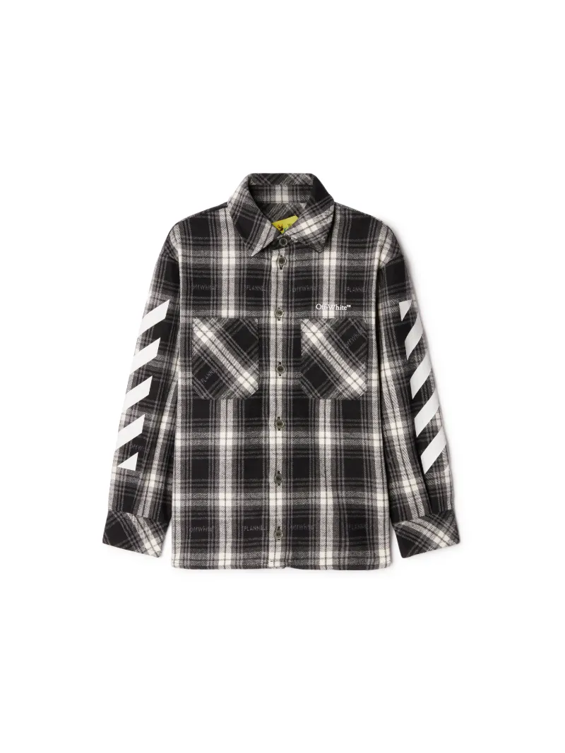 Bookish Flanellhemd mit diagonalen Streifen
