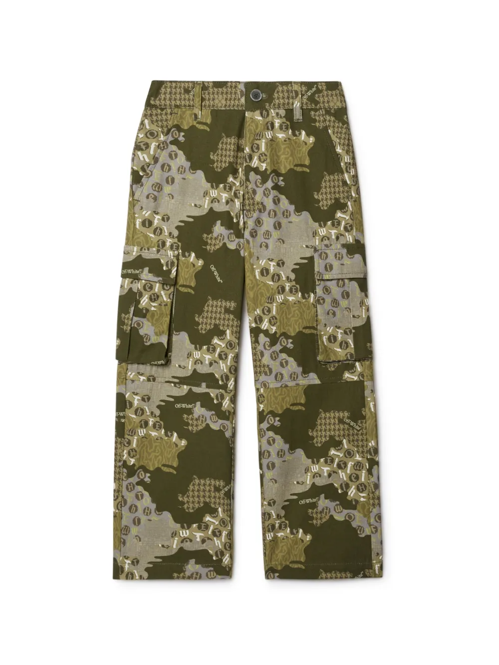 Off hot white army cargo pants