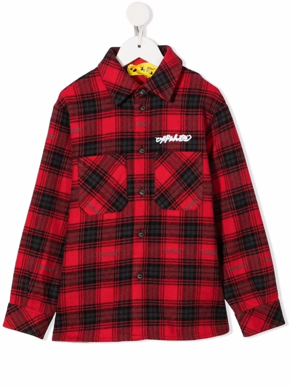 chest logo-patch shirt | Off-White Kids 