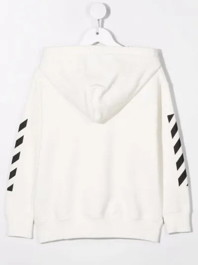 off white diag print zip up