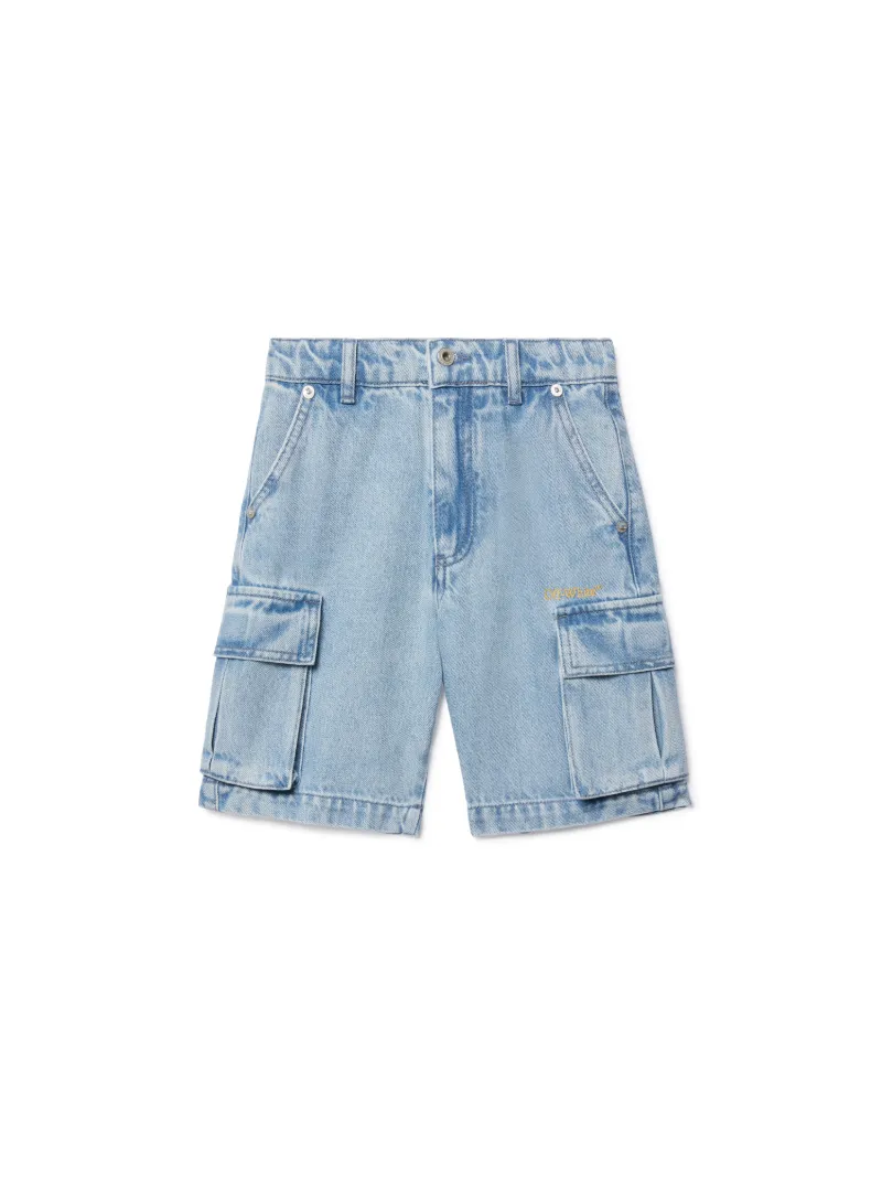 DIAGONAL BOOKISH CARGO SHORTS