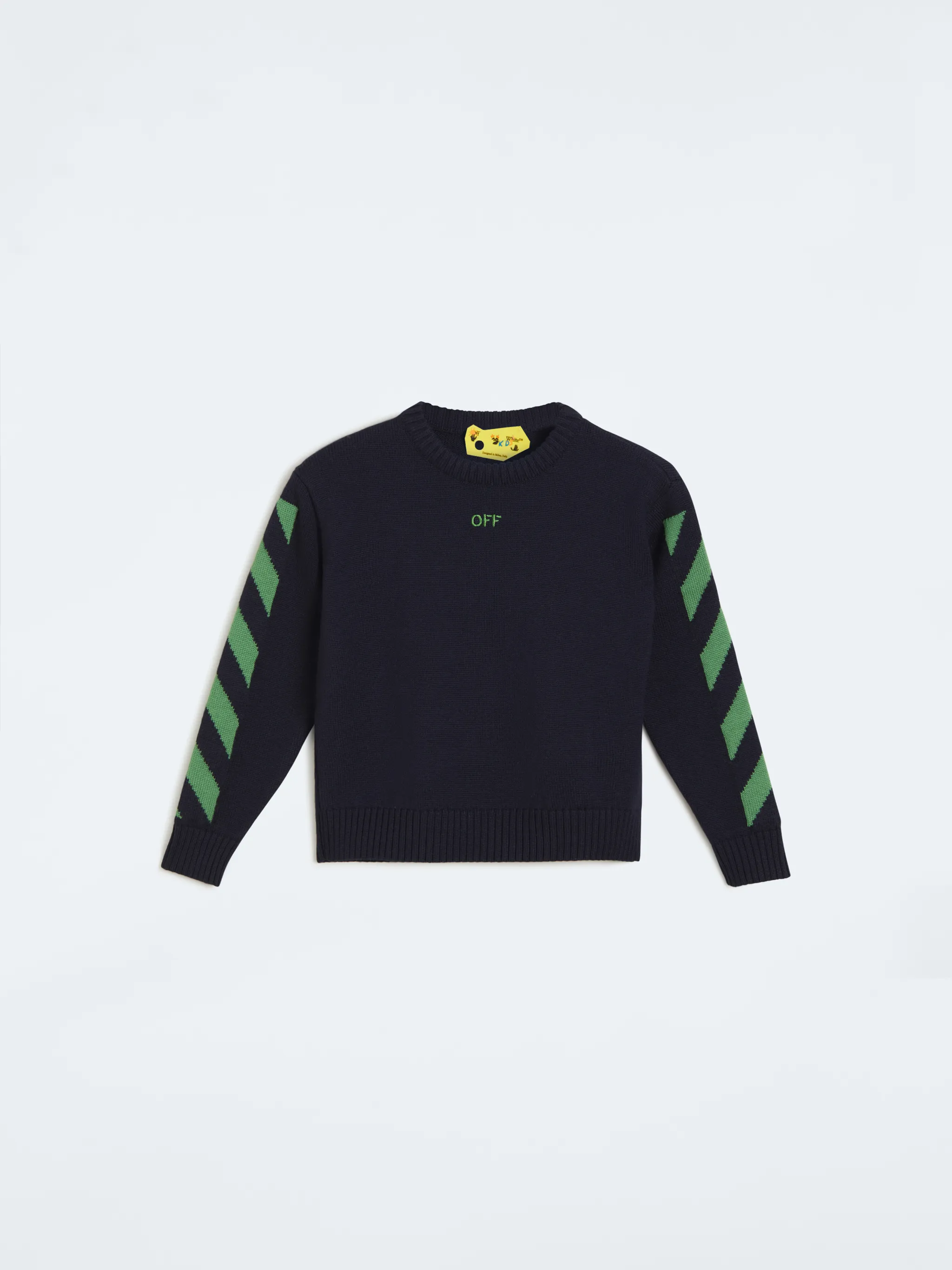 off white sweater green